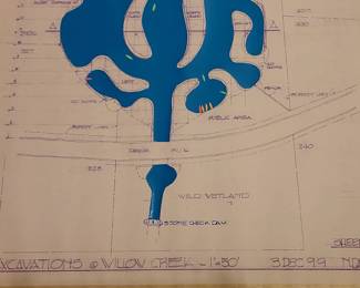 Original Willow Creek Lake Excavation Plans  
Dec. 3, 1999 by Nick Davis