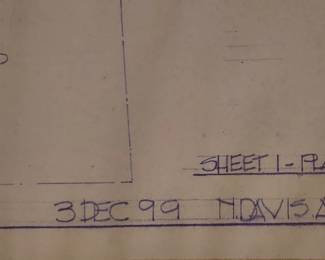 Original Willow Creek Lake Excavation Plans , Auburn, AL. 
Dec. 3, 1999 by Nick Davis
