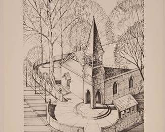 Print - The Auburn University Chapel - Nicholas Davis Design Architect 