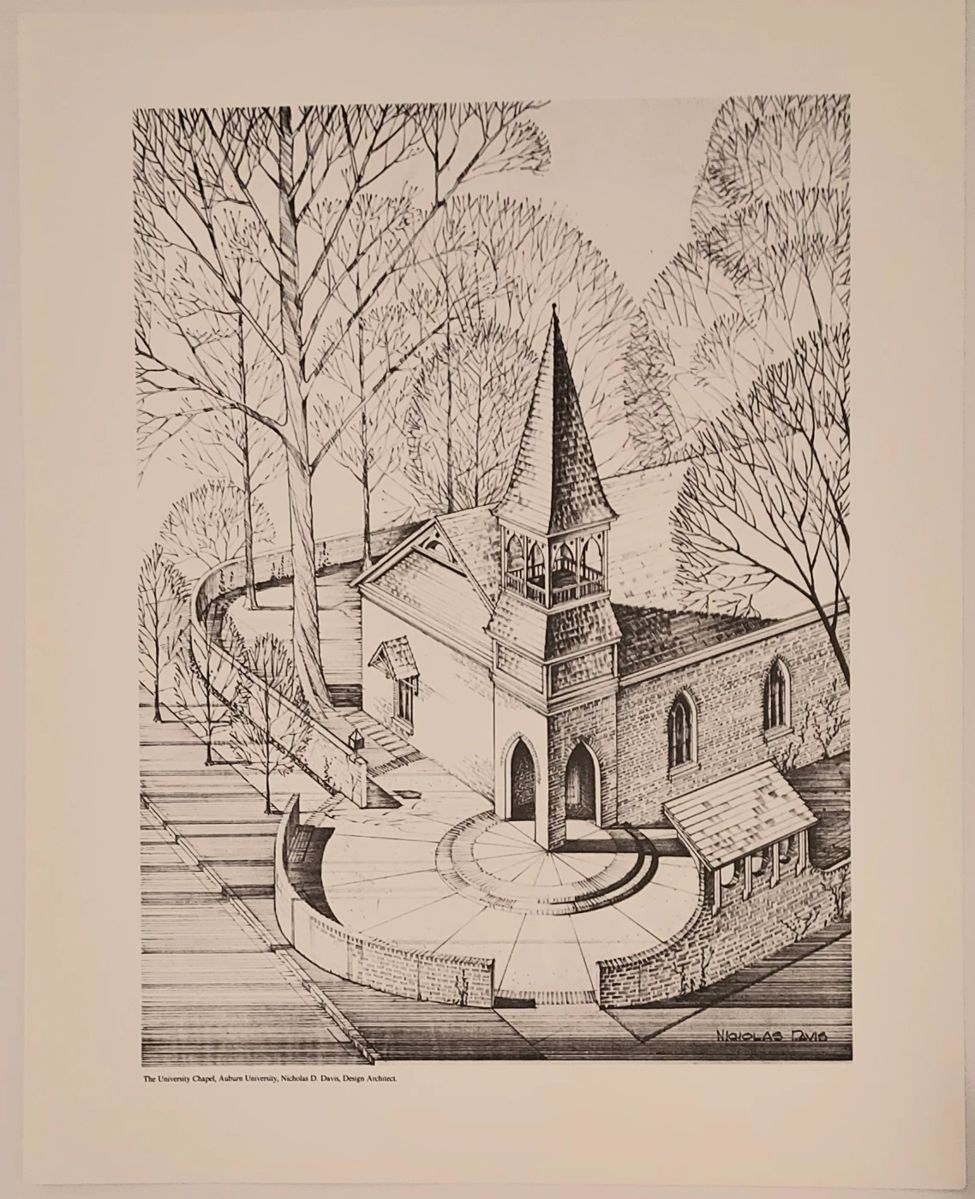 Print - The Auburn University Chapel - Nicholas Davis Design Architect 
DESIGNED THE RENOVATION OF THE HISTORIC AUBURN UNIVERSITY CHAPEL LOCATED ON COLLEGE STREET.