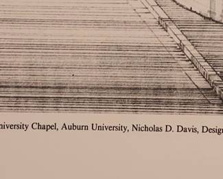 Print - The Auburn University Chapel - Nicholas Davis Design Architect DESIGNED THE RENOVATION OF THE HISTORIC AUBURN UNIVERSITY CHAPEL LOCATED ON COLLEGE STREET.
