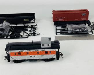Accurail HO Scale Model Railroad Kits #14342 and # 1701 and Roundhouse HO Scale Model Railroad Kit #...
