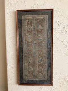 Framed Chinese fabric