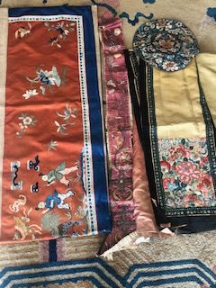 Antique Chinese Fabrics over Skirt