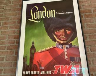 TWA vintage London poster. 