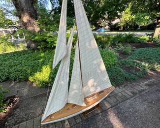 A 6-foot vintage sailboat. Excellent condition.  