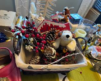 A few Christmas ornaments etc.  