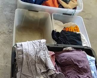 A few bins of clothing. This doesn't even scratch the surface!