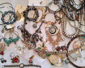 More costume jewelry with sterling Silver just found today, 5th day of prep