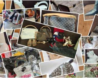 A Sampling of Counterfeit Purses on Canal Street 