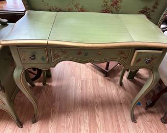 Small Green Vanity Desk 