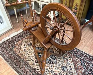 Antique Saxony Spinning Wheel