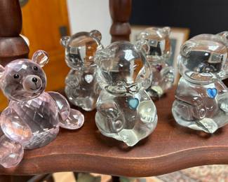 Fenton glass bears 