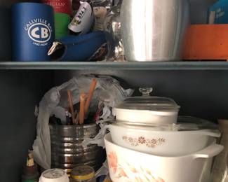 Kitchen items located in the garage 