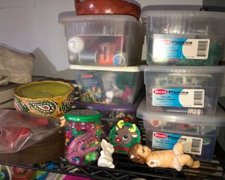 Beads, ribbon, crafts