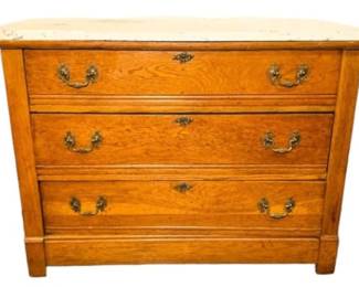 Vintage Chest with White Marble Top