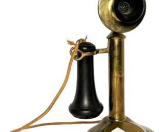 Brass Kellogg Candlestick Phone