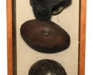Vintage Leather Helmets and Football