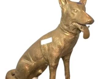 Cast Brass German Shepard Statue