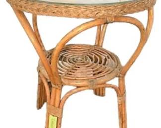 Rattan French Bistro Table
