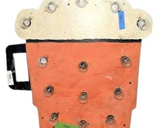 Vintage Metal Beer Mug Sign