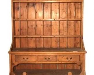 French Country Pine Hutch