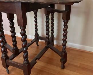 Barley Twist Drop Leaf Table