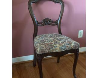 Victorian Carved Wood Side Chair