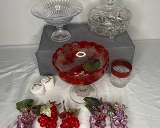 Cut Glass Pedestal Dishes