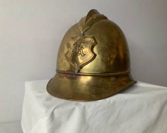 Brass WW1 German Firefighter's Helmet