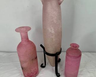 Frosted Glass Vases
