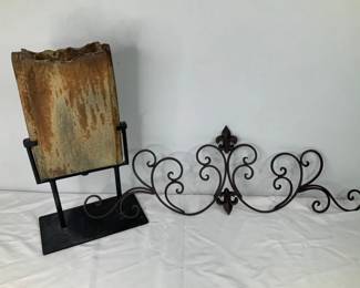 Unique Vase, Wrought Iron Wall Decor
