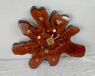 ustom Military Pin Wood Clock
