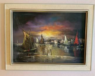 Sailboats Painting