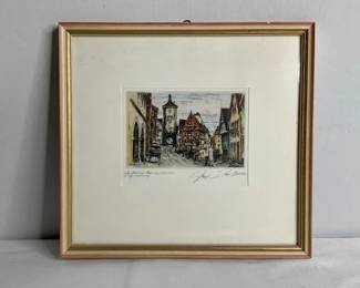 Paul Geissler "Am Plönlein in Rothenburg" Print
