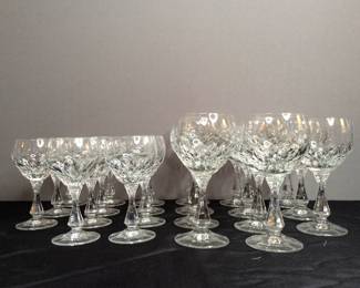Crystal Cut Wine Glasses