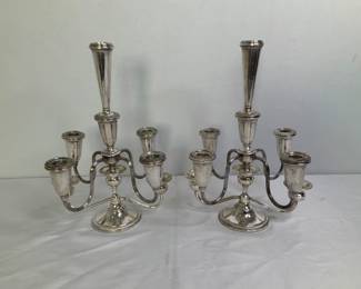  Preisner Silver Weighted Candelabras
