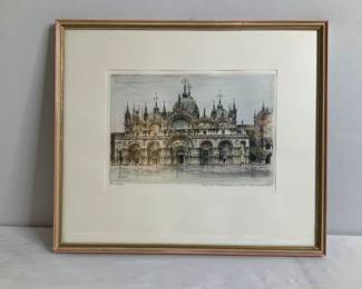 Signed Paul Geissler "Van Edig" Etching