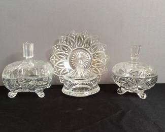 Covered Glass Candy Dishes
