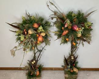 Faux Greenery Tree with Fruit
