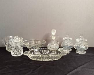 Cut Glass Jelly Jars, Cruet, and More
