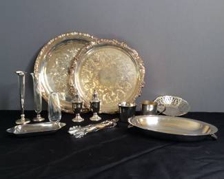 Silver Plated Trays, Tiered Folding Tray and More
