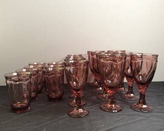  Vintage Amethyst Glassware
