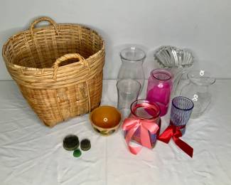 Vases, Designpac Terracotta Bowl, Floral Design Frogs