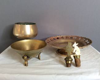  Brass Wine Stoppers, Challice, More