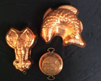  Copper Lobster, Dish Molds