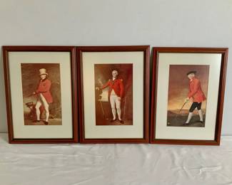 A Golfer's Gallery of Old Masters Trio of Prints