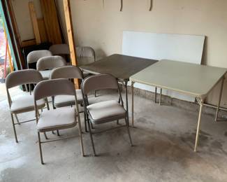 Folding Chairs and Tables (2) Folding Tables