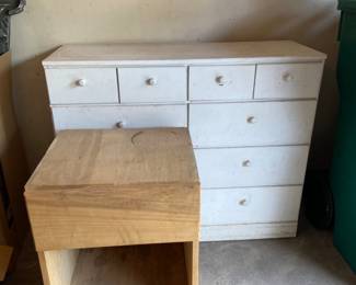 Wood Dresser and Cabinet