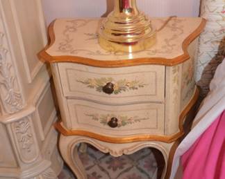 Side Handpainted Accent Table